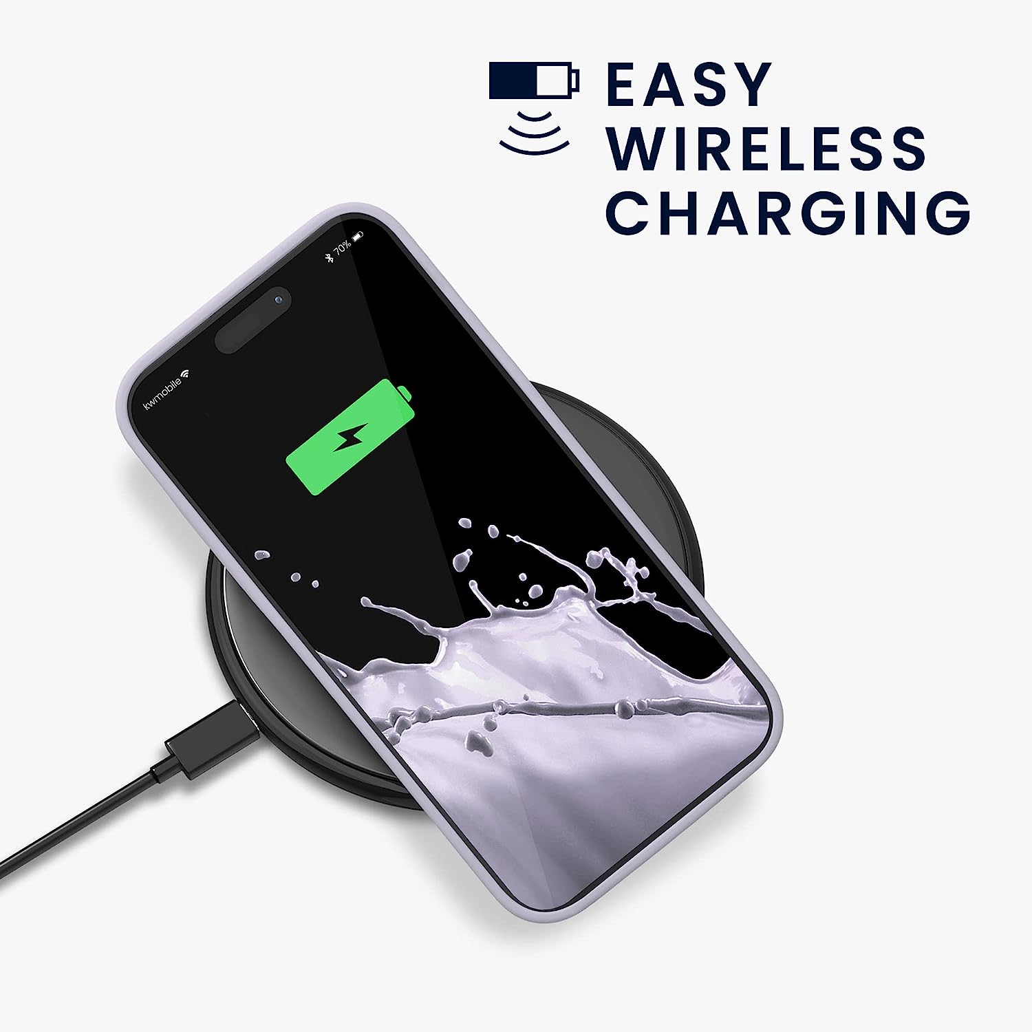 KW iPhone 14 Pro Max Θήκη Σιλικόνης Rubber TPU με MagSafe - Light Lavender - 60994.139