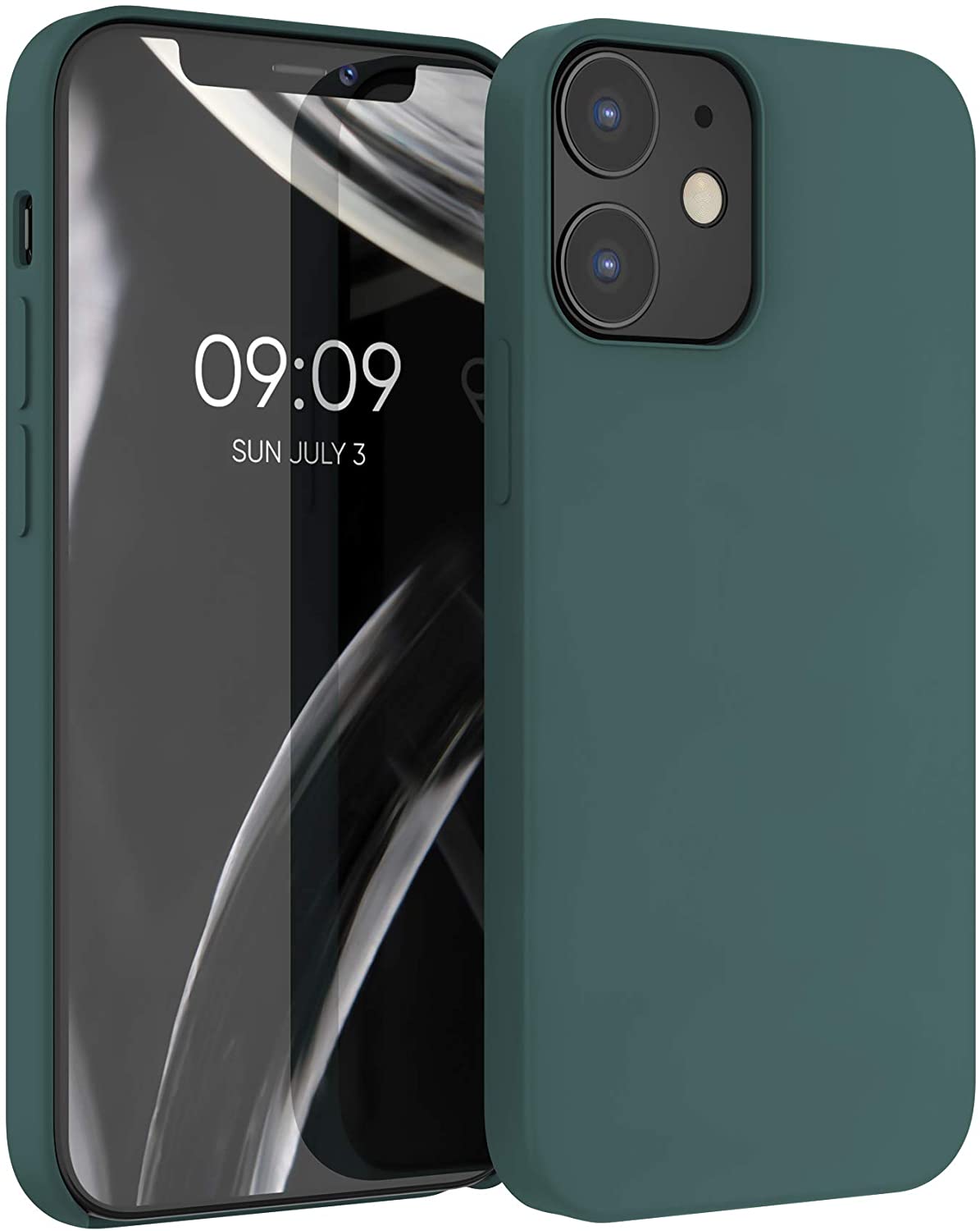 KW iPhone 12 / iPhone 12 Pro Θήκη Σιλικόνης Rubber TPU - Moss Green - 52641.169