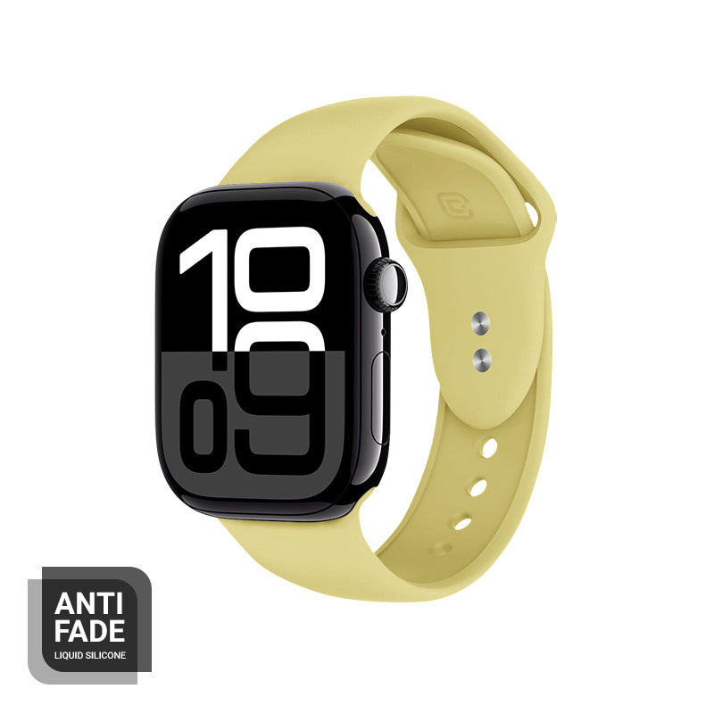 Crong Λουράκι Apple Watch 2/3/4/5/6/7/8/9/10/11 - SE (1/2/3) - 38/40/41/42mm Σιλικόνης - Liquid Strap - Straw