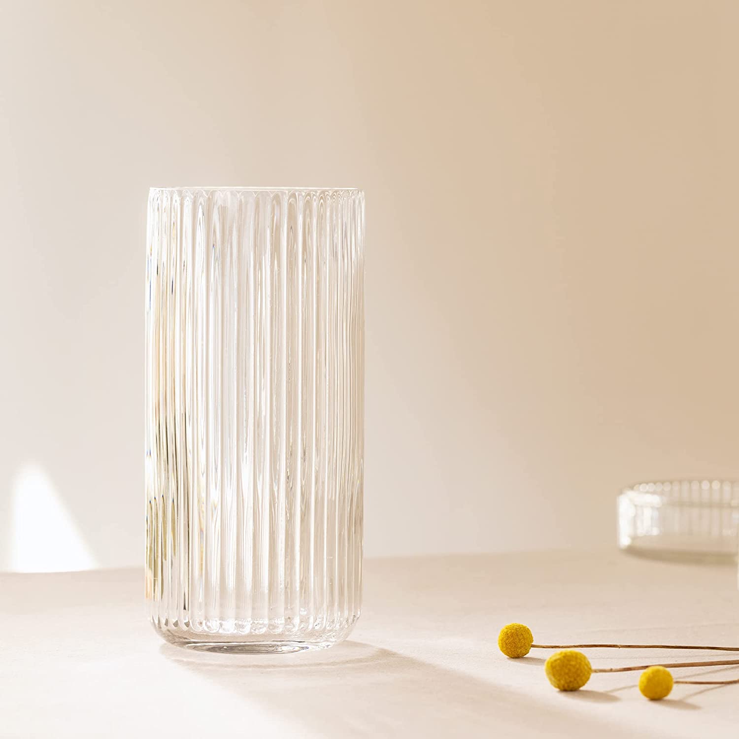 Navaris Γυάλινο Διακοσμητικό Βάζο - 25 x 11.5 cm - Διάφανο - 60177.01