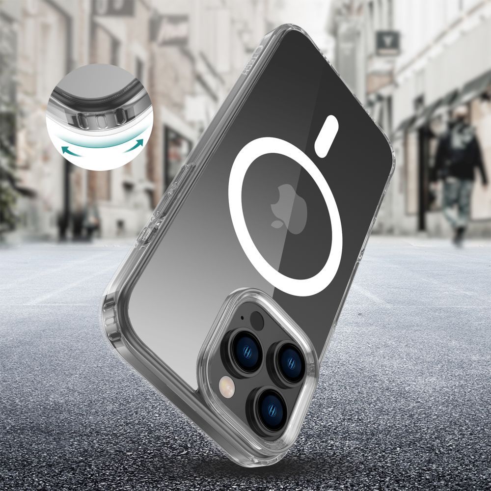 Tech-Protect Samsung Galaxy S24 FE Flexair Hybrid MagSafe Σκληρή Θήκη με Πλαίσιο Σιλικόνης και MagSafe - Διάφανη