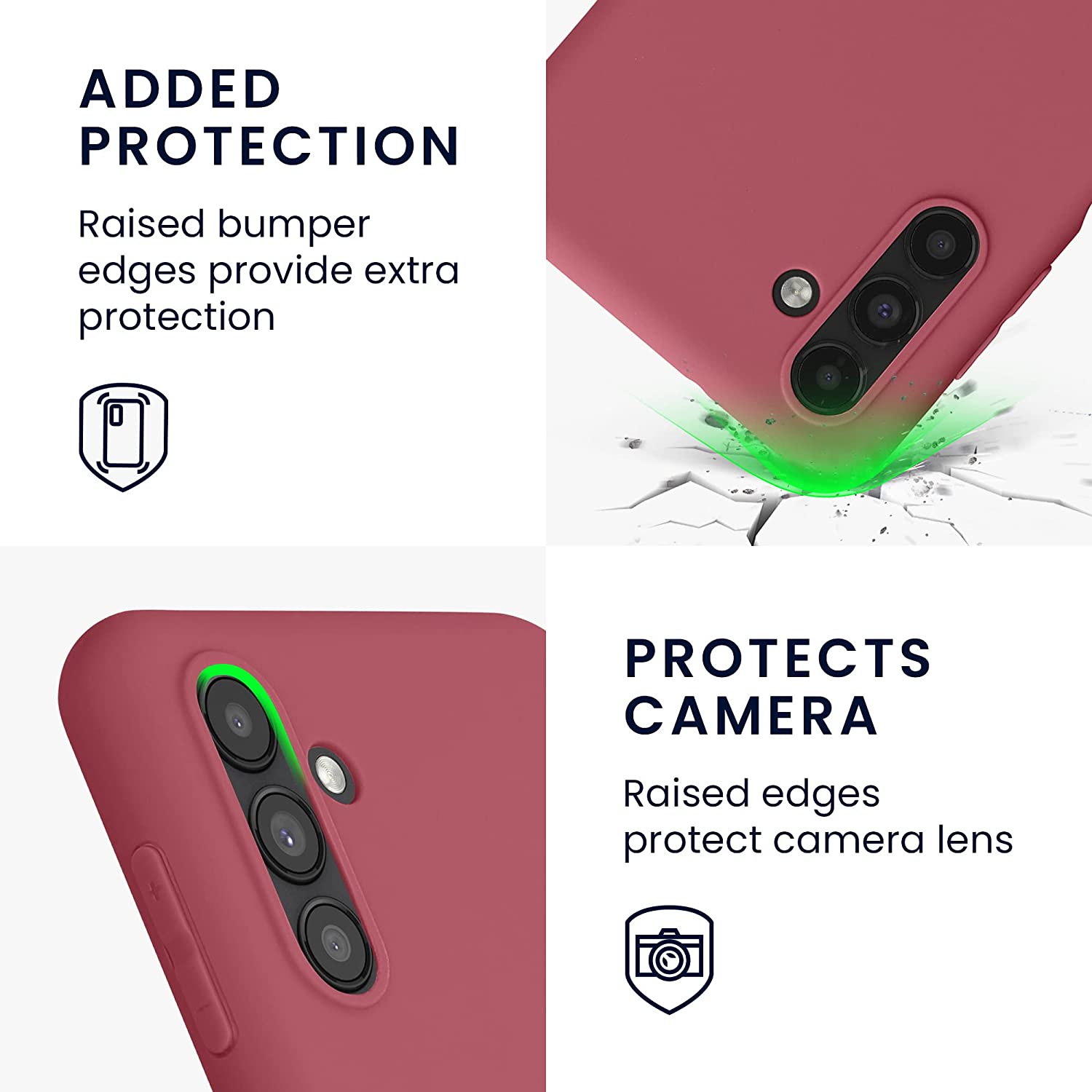 KW Samsung Galaxy A13 5G Θήκη Σιλικόνης TPU - Dark Rose - 58919.167