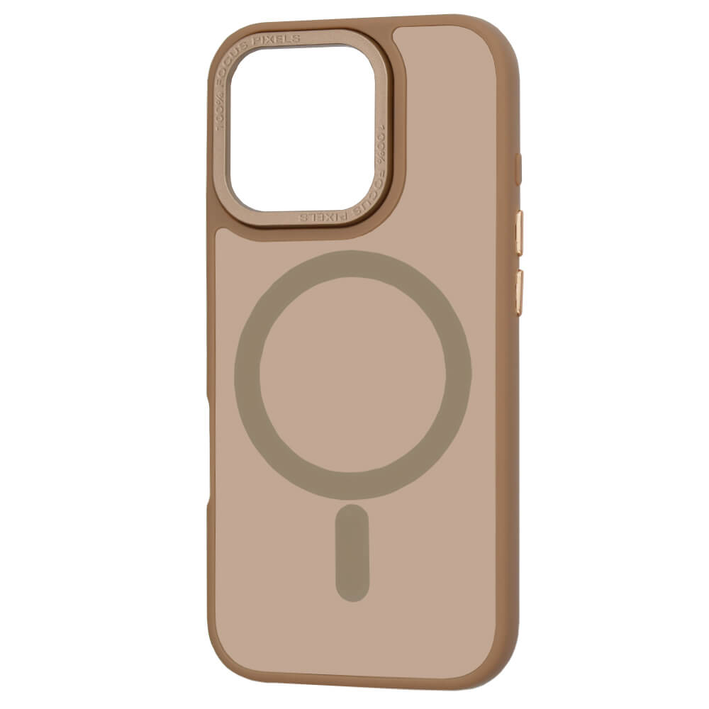 Techsuit iPhone 16 Pro Max - HaloFrost Series MagSafe - Σκληρή Θήκη με Πλαίσιο Σιλικόνης - Sandstone Brown