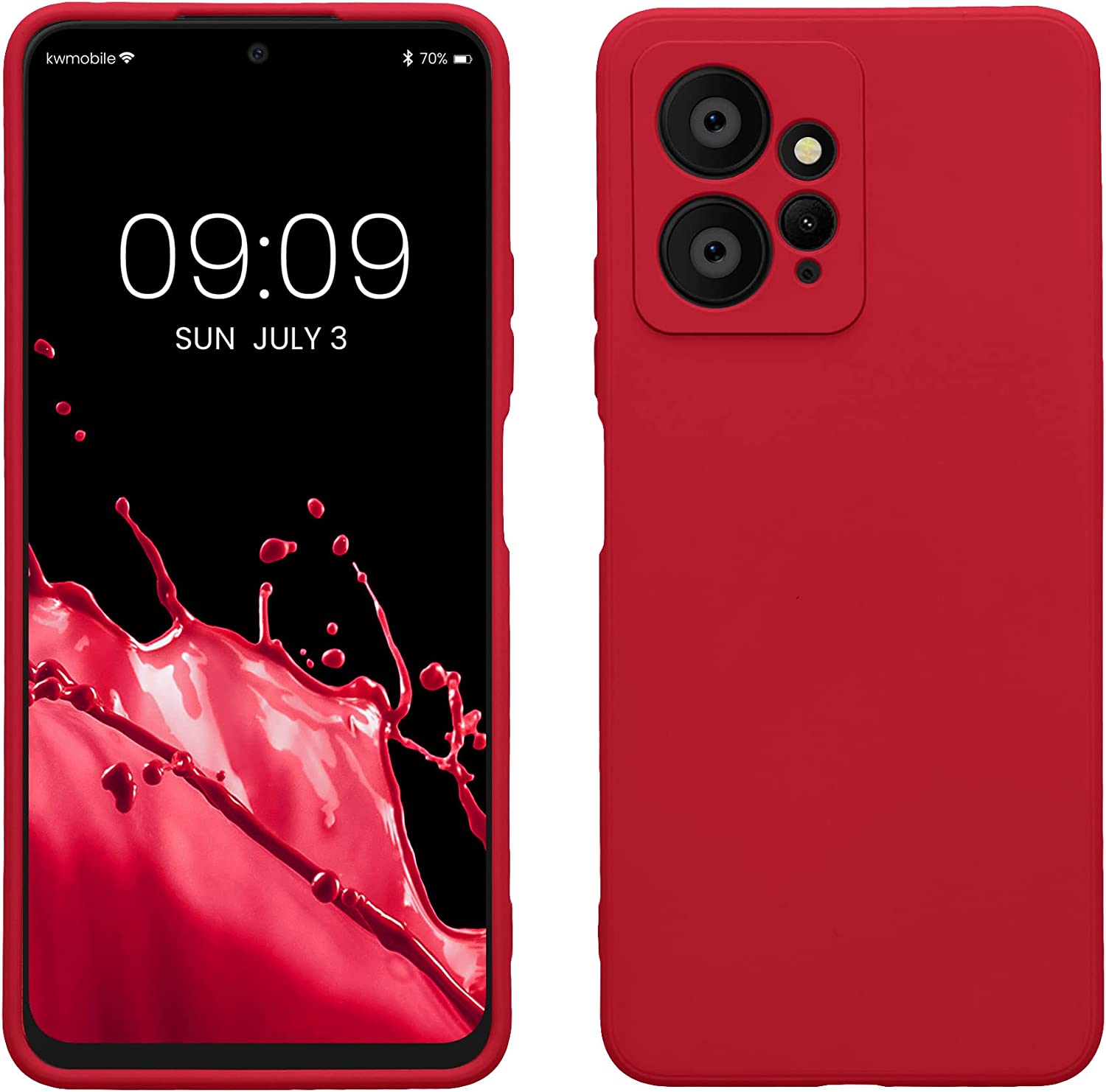 KW Xiaomi Redmi Note 12 4G Θήκη Σιλικόνης Rubberized TPU - Sweet Cherry - 61170.229