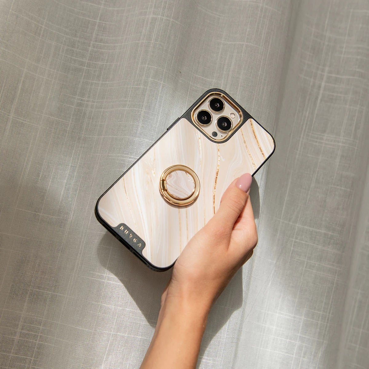 Burga Ring Holder - Δαχτυλίδι Συγκράτησης Κινητού - Βάση Στήριξης - Gold - Full Glam