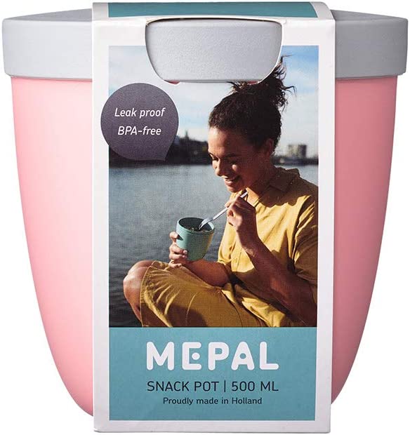 Mepal Snack Jar Ellipse - Δοχείο για Σνακ - BPA Free - 500ml - Nordic Pink