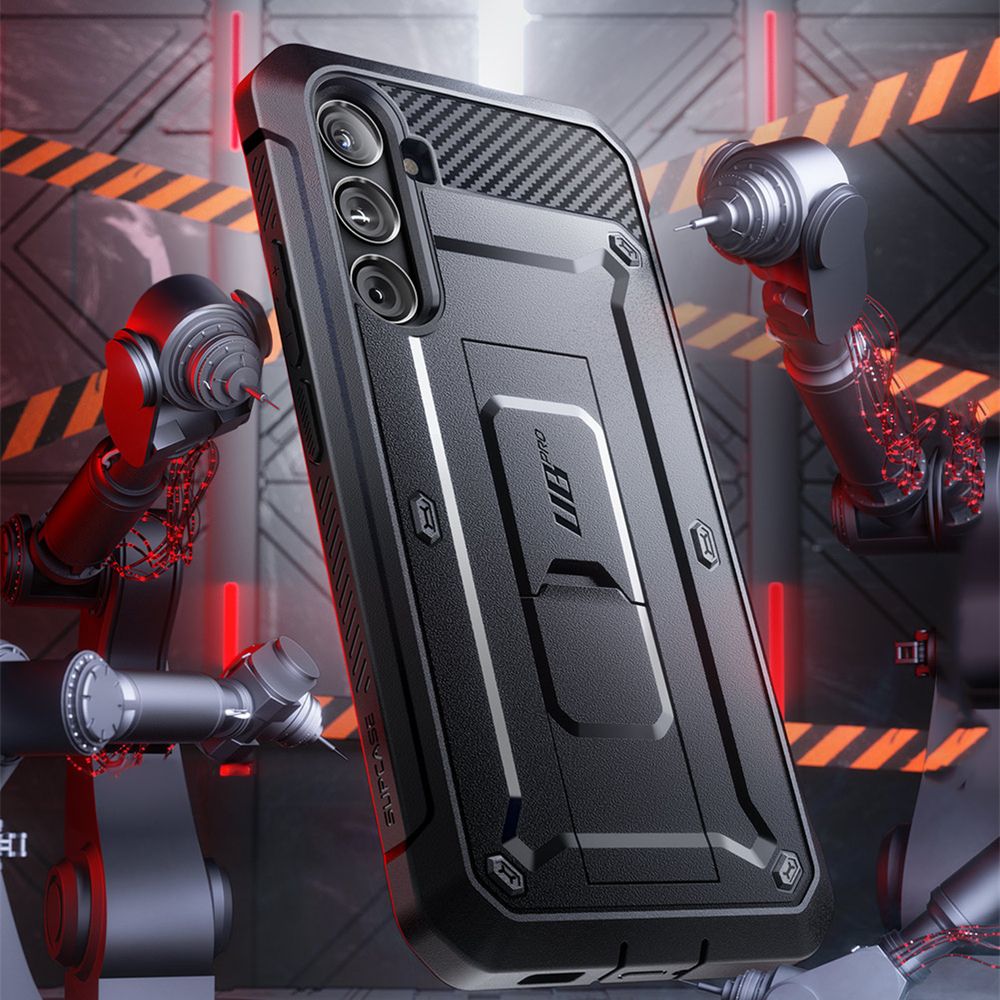 Supcase Samsung Galaxy S24 FE Unicorn Beetle Pro Σκληρή Θήκη με Προστασία Οθόνης και Stand - Black