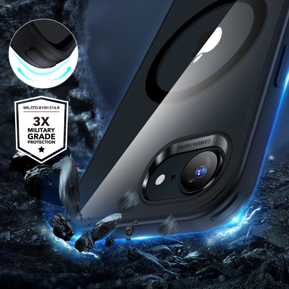 ESR iPhone 16e Classic Hybrid Halolock Σκληρή Θήκη με Πλαίσιο Σιλικόνης και MagSafe - Clear / Black