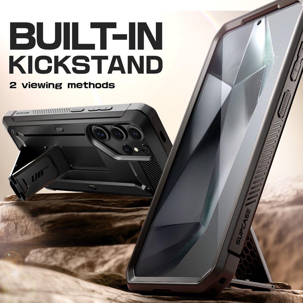 Supcase Samsung Galaxy S25 Ultra Unicorn Beetle Pro 2 Σκληρή Θήκη με Προστασία Οθόνης και Stand - Black