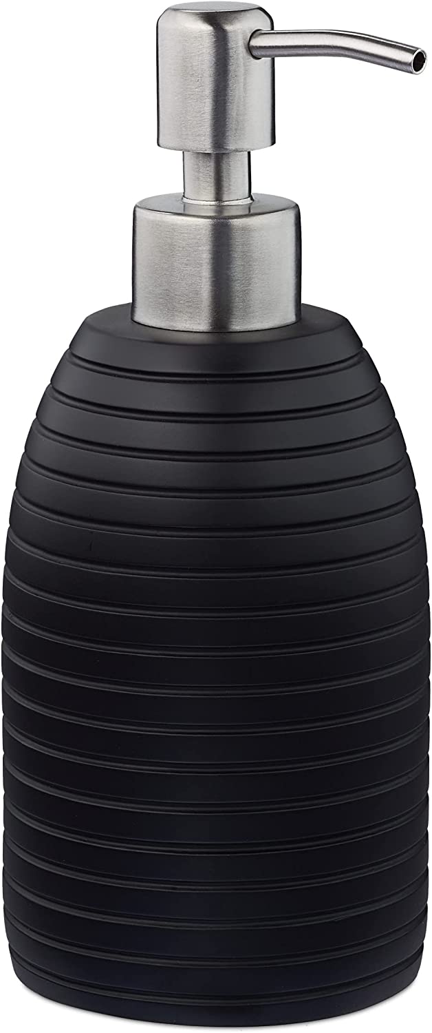Relaxdays Σαπουνοθήκη Dispenser από Πολυρεσίνη - Black - 4052025908812
