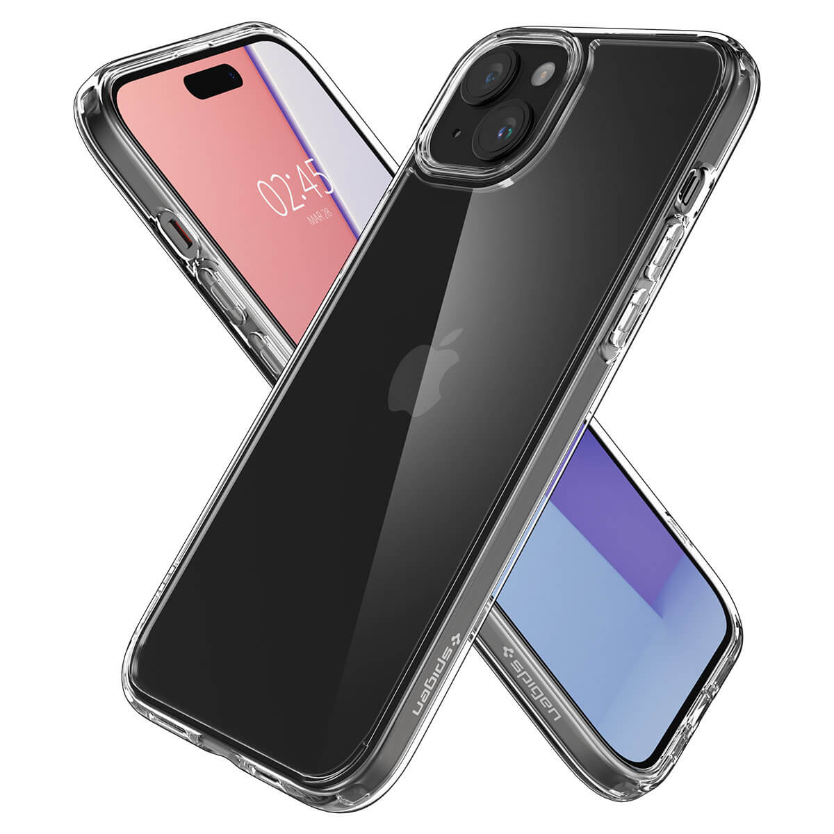 Spigen iPhone 15 Crystal Hybrid Σκληρή Θήκη με Πλαίσιο Σιλικόνης - Crystal Clear