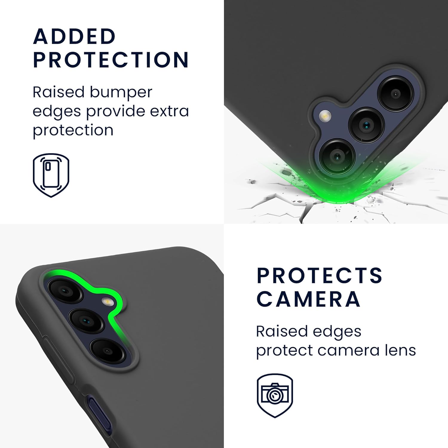 KW Samsung Galaxy A15 4G / A15 5G Θήκη Σιλικόνης Rubberized TPU - Dark Grey