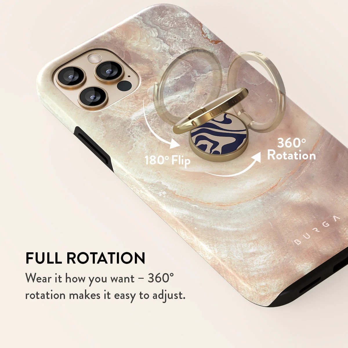 Burga Ring Holder - Δαχτυλίδι Συγκράτησης Κινητού - Βάση Στήριξης - Gold - Vigilant