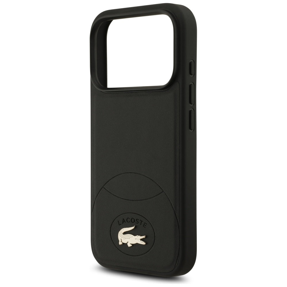 Lacoste iPhone 17 Pro - Bliss MagSafe - Σκληρή Θήκη με Πλαίσιο Σιλικόνης και Επένδυση Οικολογικού Δέρματος - Black