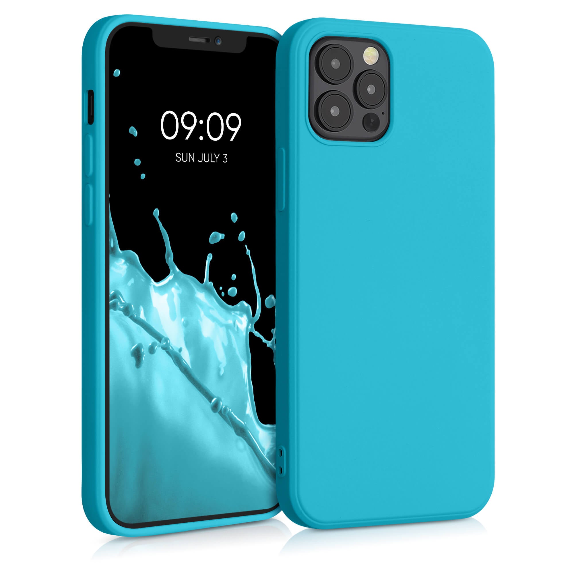 KW iPhone 12 / iPhone 12 Pro Θήκη Σιλικόνης Rubberized TPU - Ice Blue - 53844.205