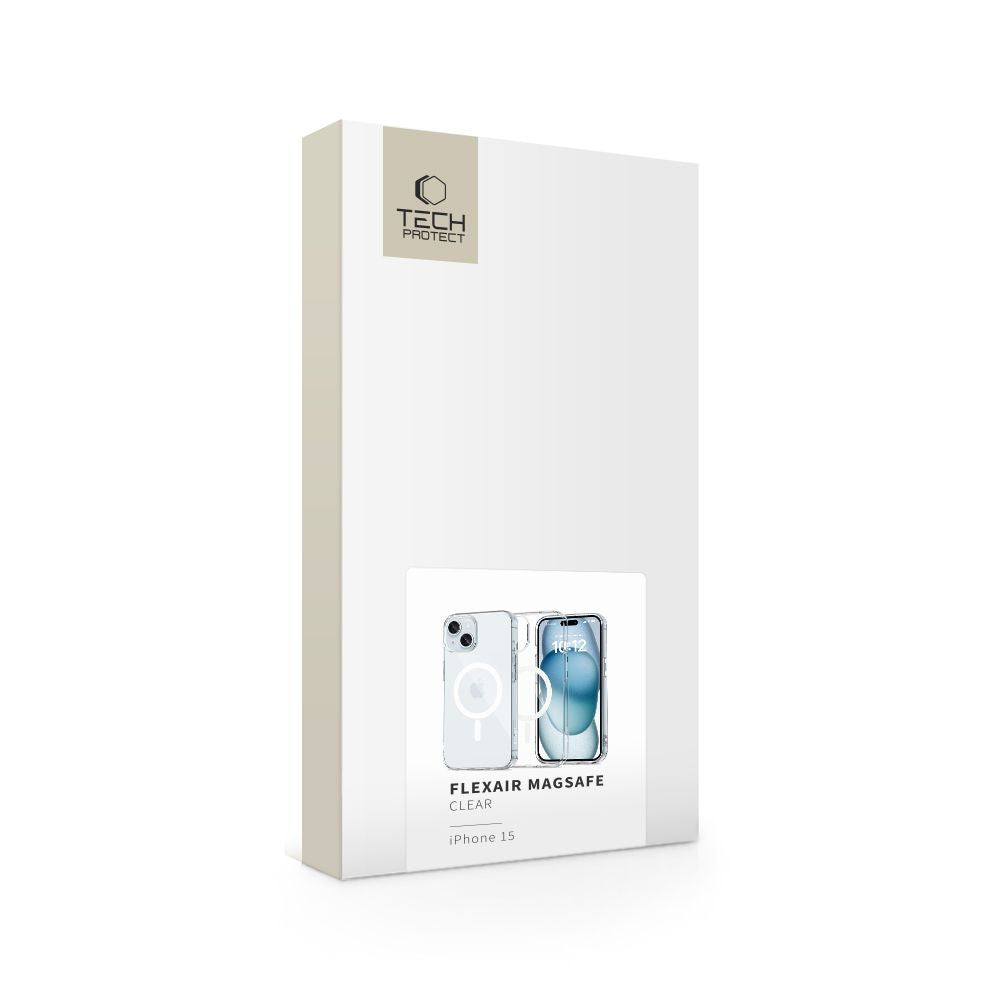 Tech-Protect iPhone 15 Flexair Θήκη Σιλικόνης TPU με MagSafe - Διάφανη
