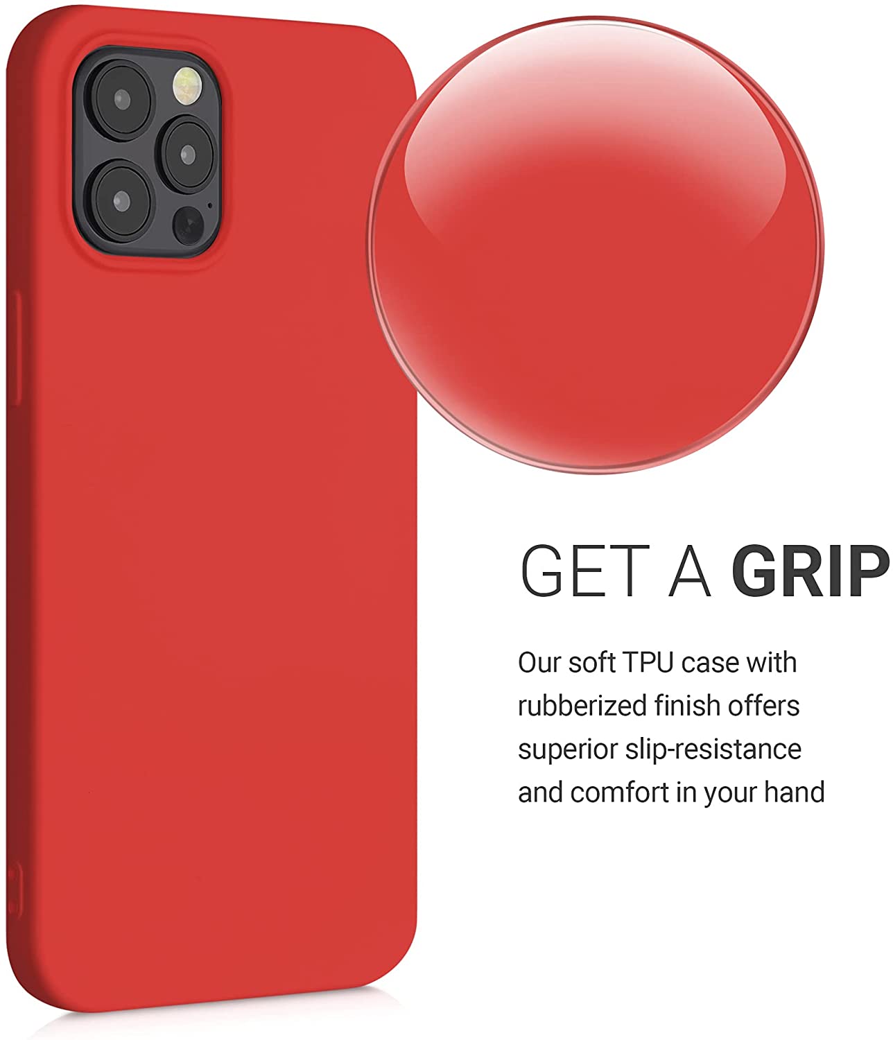 KW iPhone 12 Pro Max Θήκη Σιλικόνης Rubberized TPU - Red - 52714.09