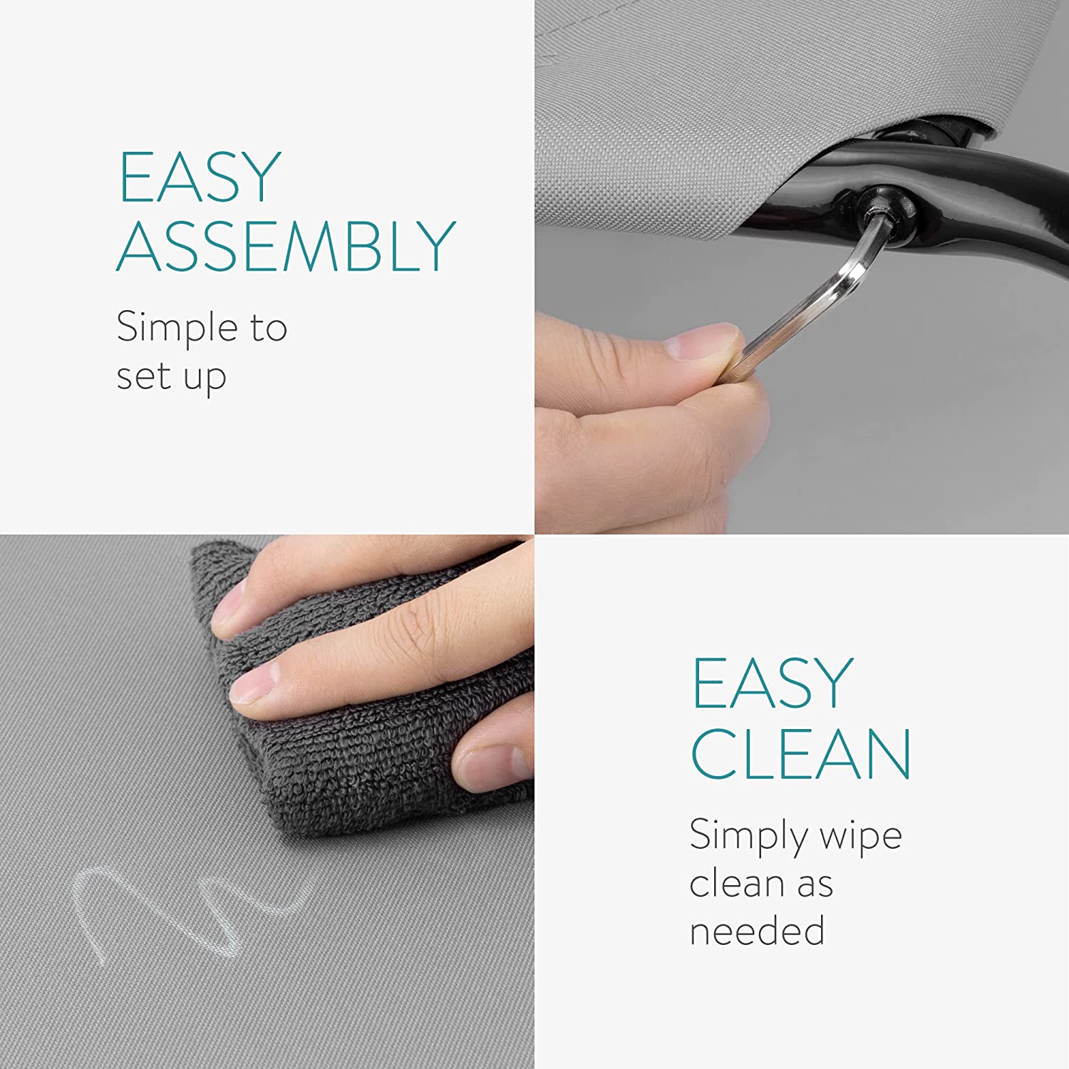 Navaris Ανυψωμένο Κρεβάτι για Μεσαίους ή Μεγάλους Σκύλους έως 25 κιλά - Light Grey - 56887.25.2