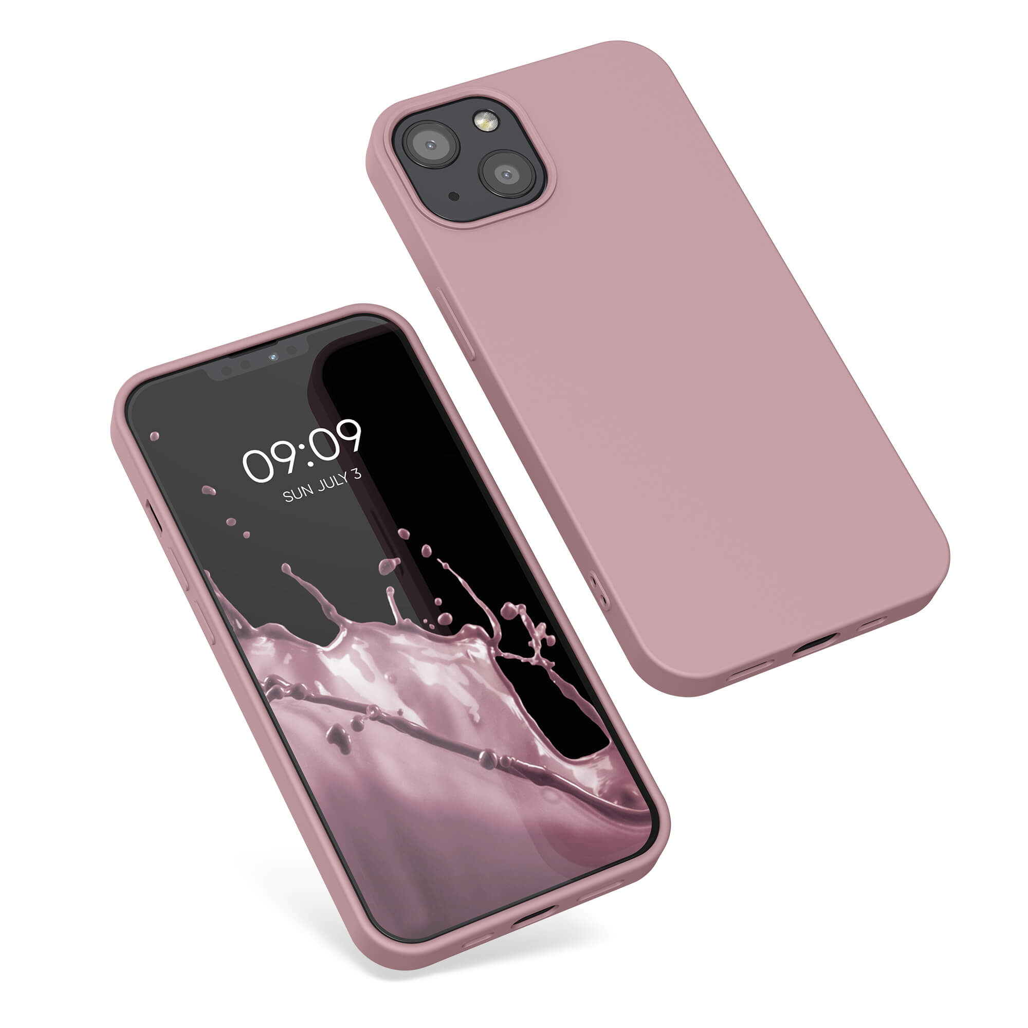 KW iPhone 13 Θήκη Σιλικόνης Rubberized TPU - Rose Tan - 55948.193