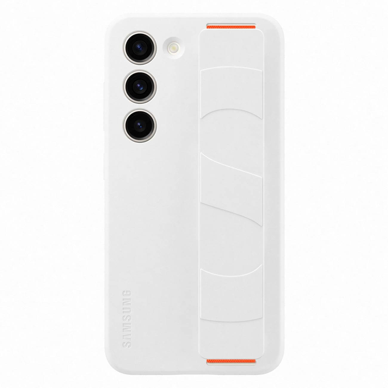 Samsung Silicone Grip Cover Samsung Galaxy S23 Θήκη Σιλικόνης με Finger Holder - White - EF-GS911TWEGWW