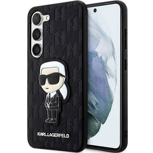 Karl Lagerfeld Samsung Galaxy S23+ - Saffiano Monogram Ikonik Σκληρή Θήκη - Black - KLHCS23MSAKLHKPK - likebrands.gr