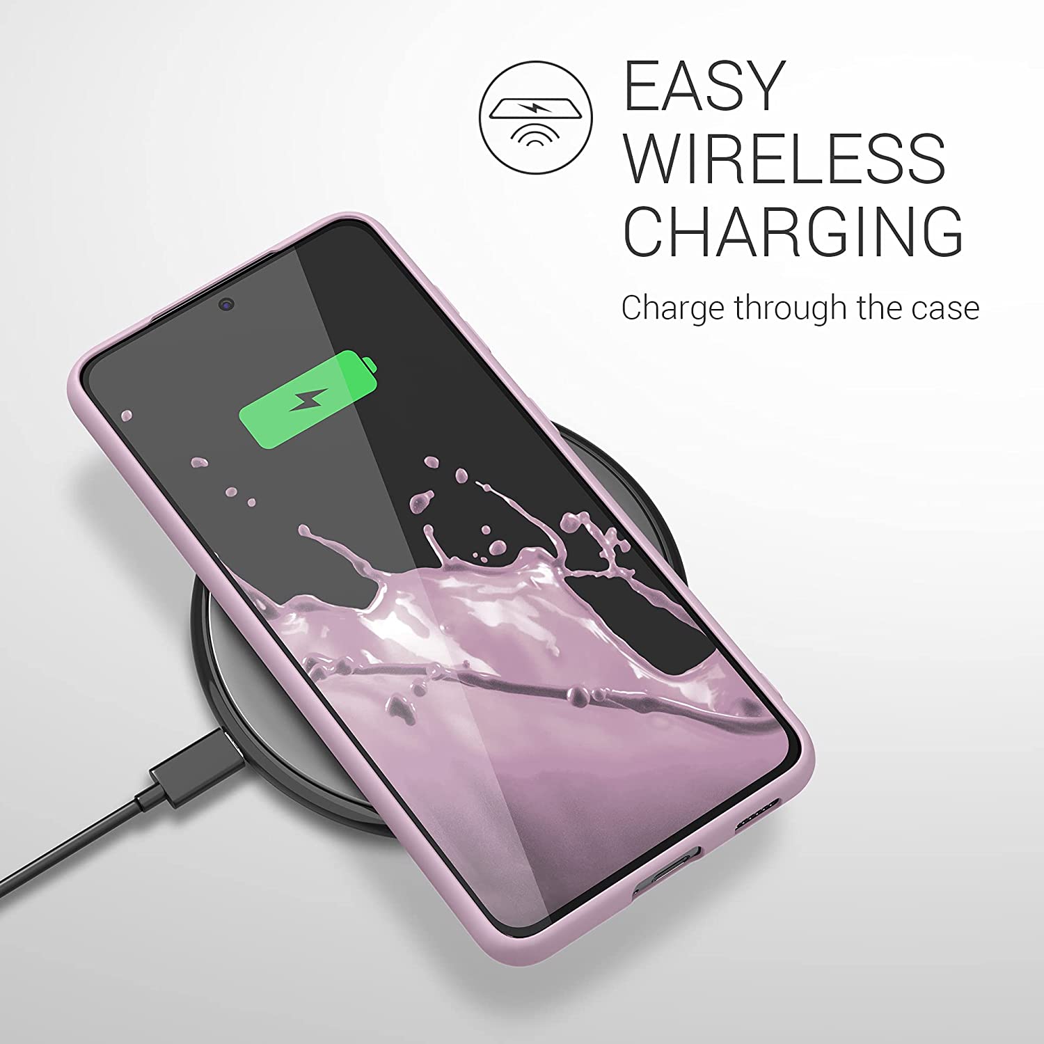 KW Samsung Galaxy S21 Θήκη Σιλικόνης TPU - Mauve - 54055.140