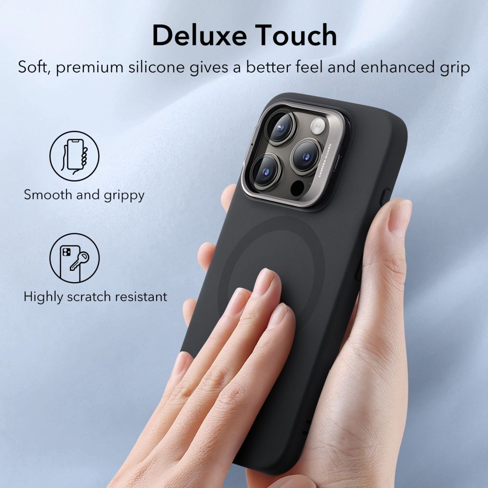 ESR iPhone 15 Pro Max Cloud Kickstand Halolock MagSafe Σκληρή Θήκη με Πλαίσιο Σιλικόνης και Stand - Black