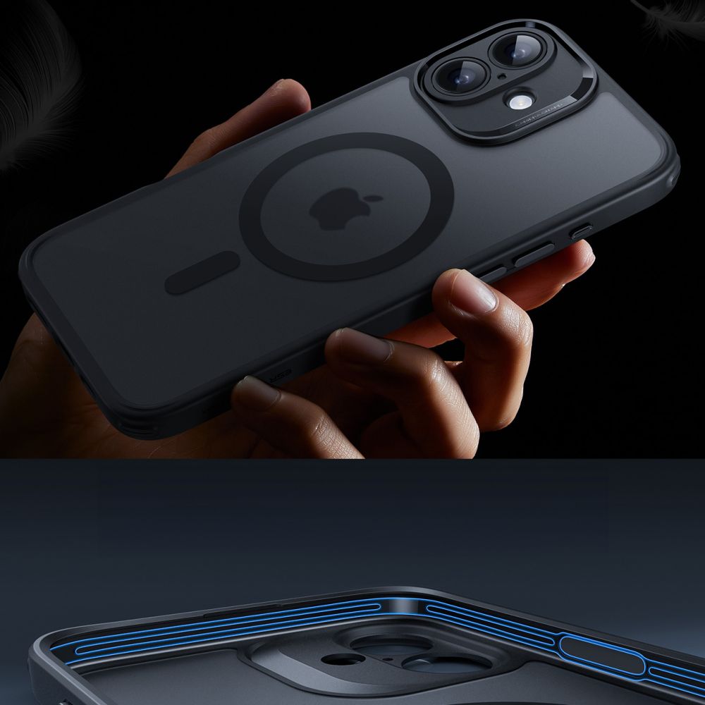 ESR iPhone 16 - Classic Pro Halolock - Σετ με 1 Αντιχαρακτικό Γυαλί Οθόνης και Θήκη MagSafe - Frosted Black