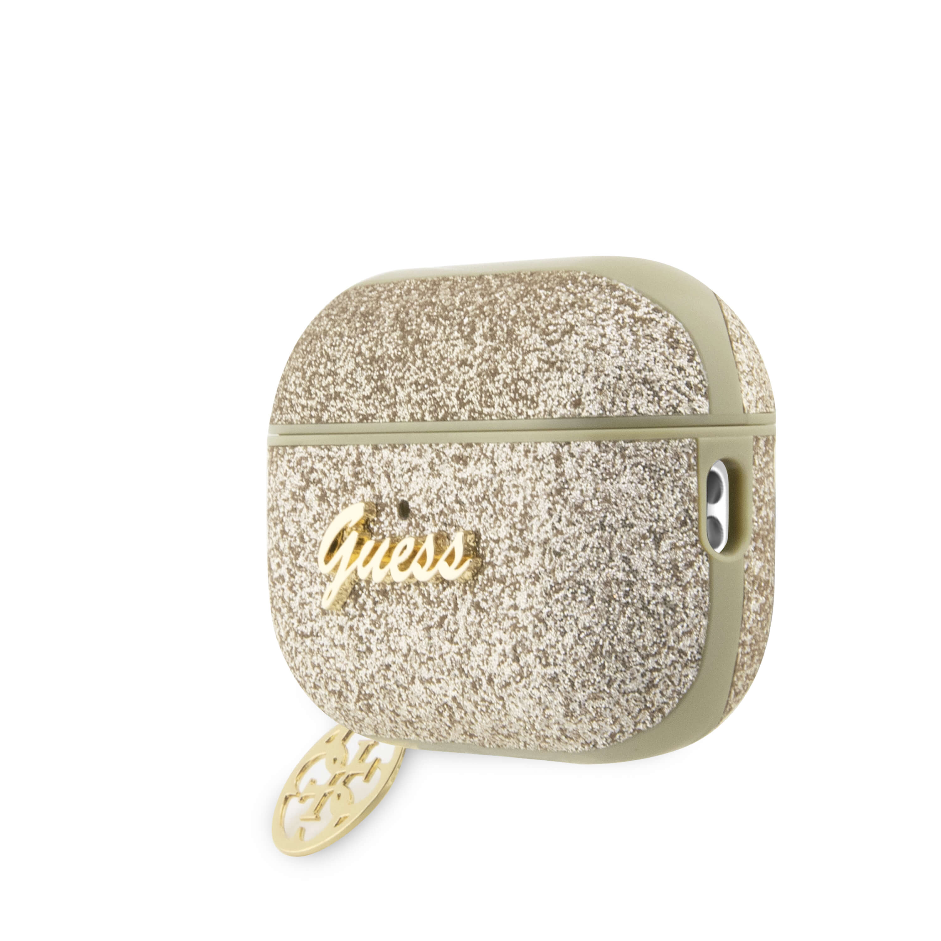 Guess AirPods Pro 2 PU Θήκη - Glitter Flake 4G Charm - Gold