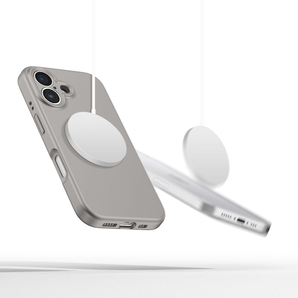 Tech-Protect iPhone 16 Liquid Silicone - MagSafe Θήκη Σιλικόνης TPU - Stone Grey