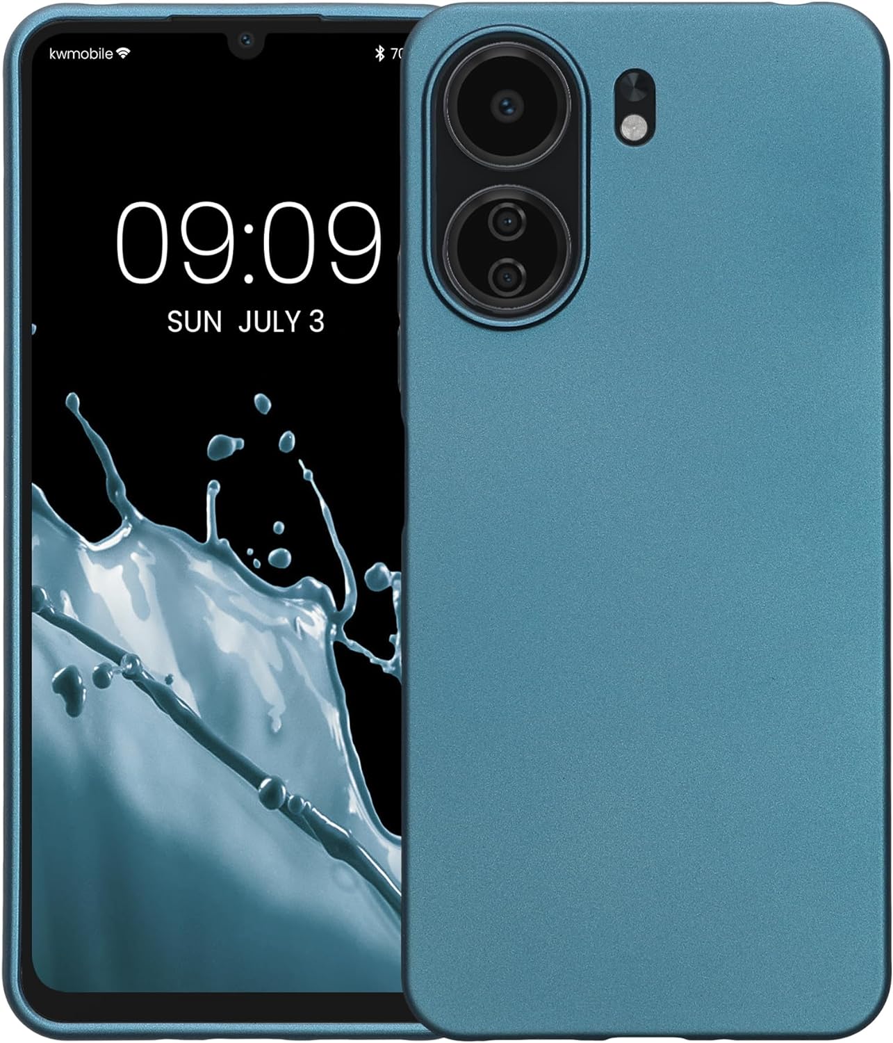 KW Xiaomi Redmi 13C / Poco C65 Θήκη Σιλικόνης TPU - Metallic Caribbean Blue