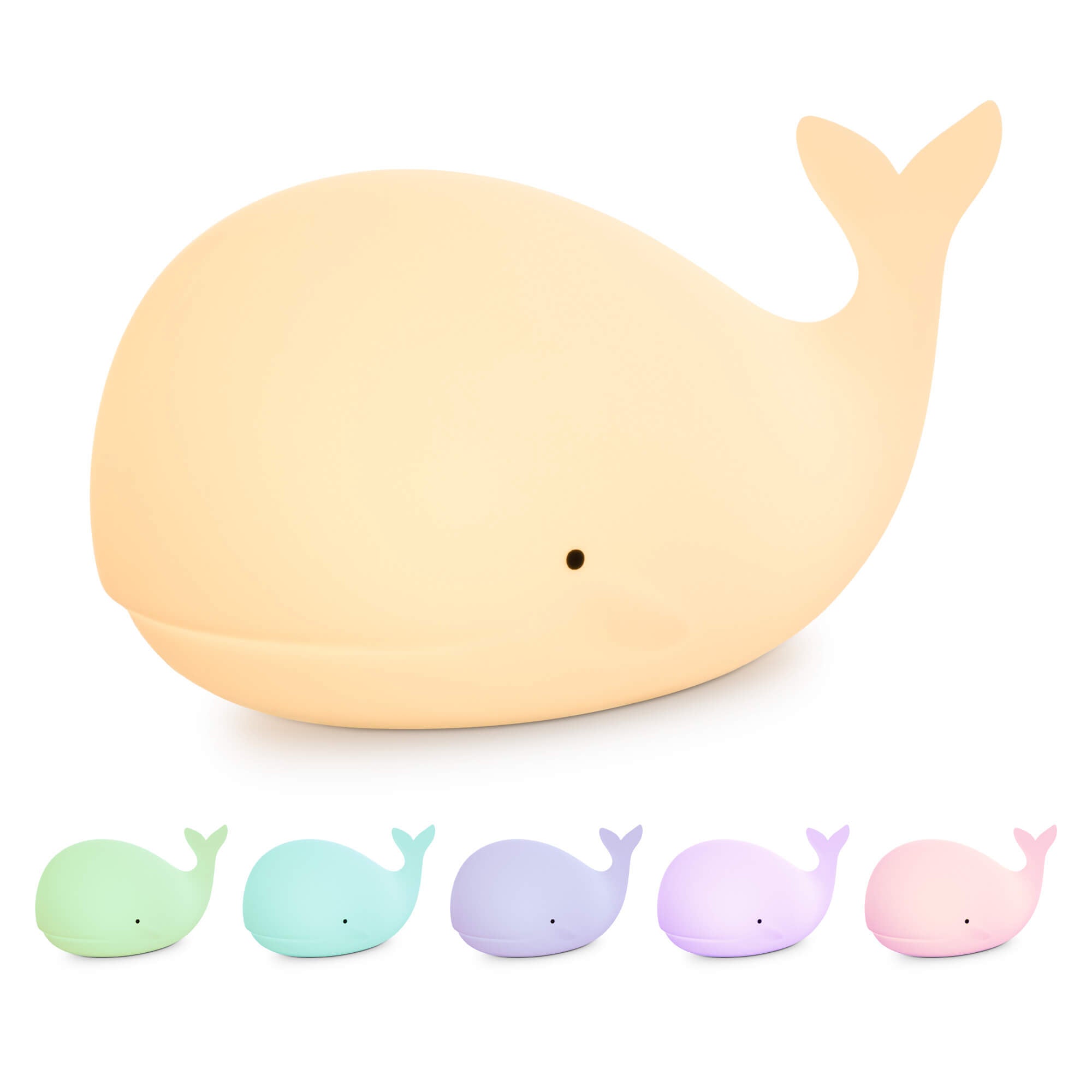 Navaris LED Night Light RGB - Παιδικό Νυχτερινό Φως με Αλλαγή Χρωμάτων - Design Whale - White - 55004.02.02