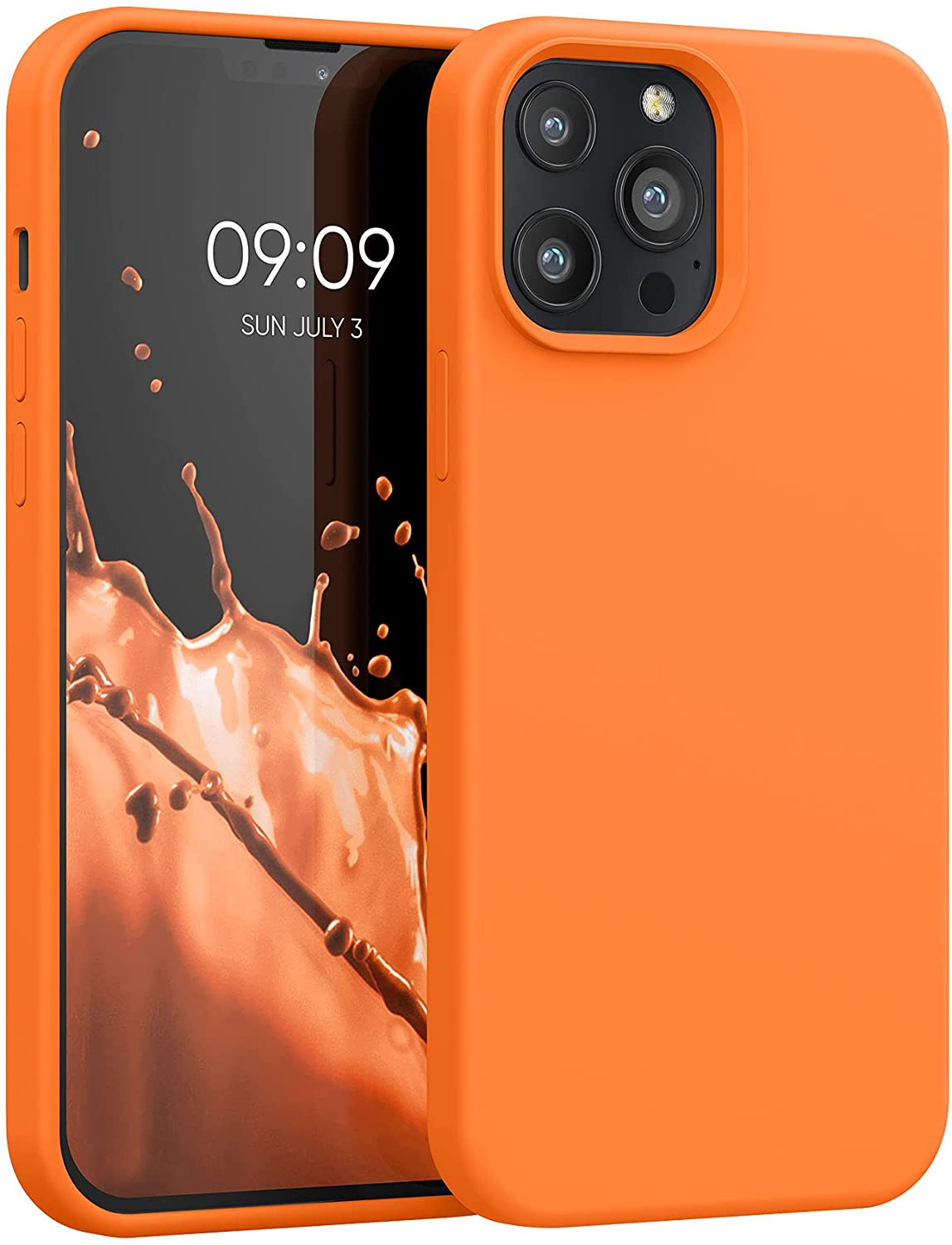 KW iPhone 13 Pro Max Θήκη Σιλικόνης Rubberized TPU - Cosmic Orange - 55881.150