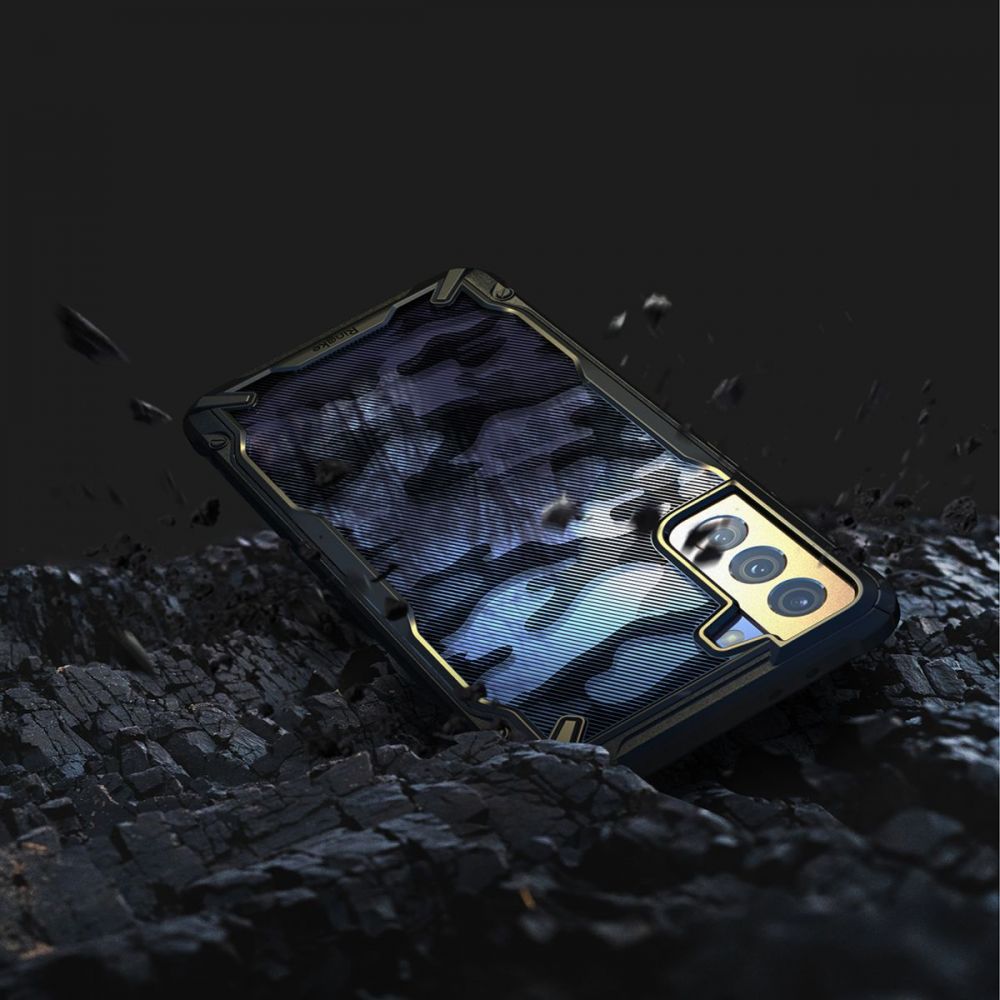 Ringke Samsung Galaxy S21 Fusion X Σκληρή Θήκη με Πλαίσιο Σιλικόνης - Black - Camo