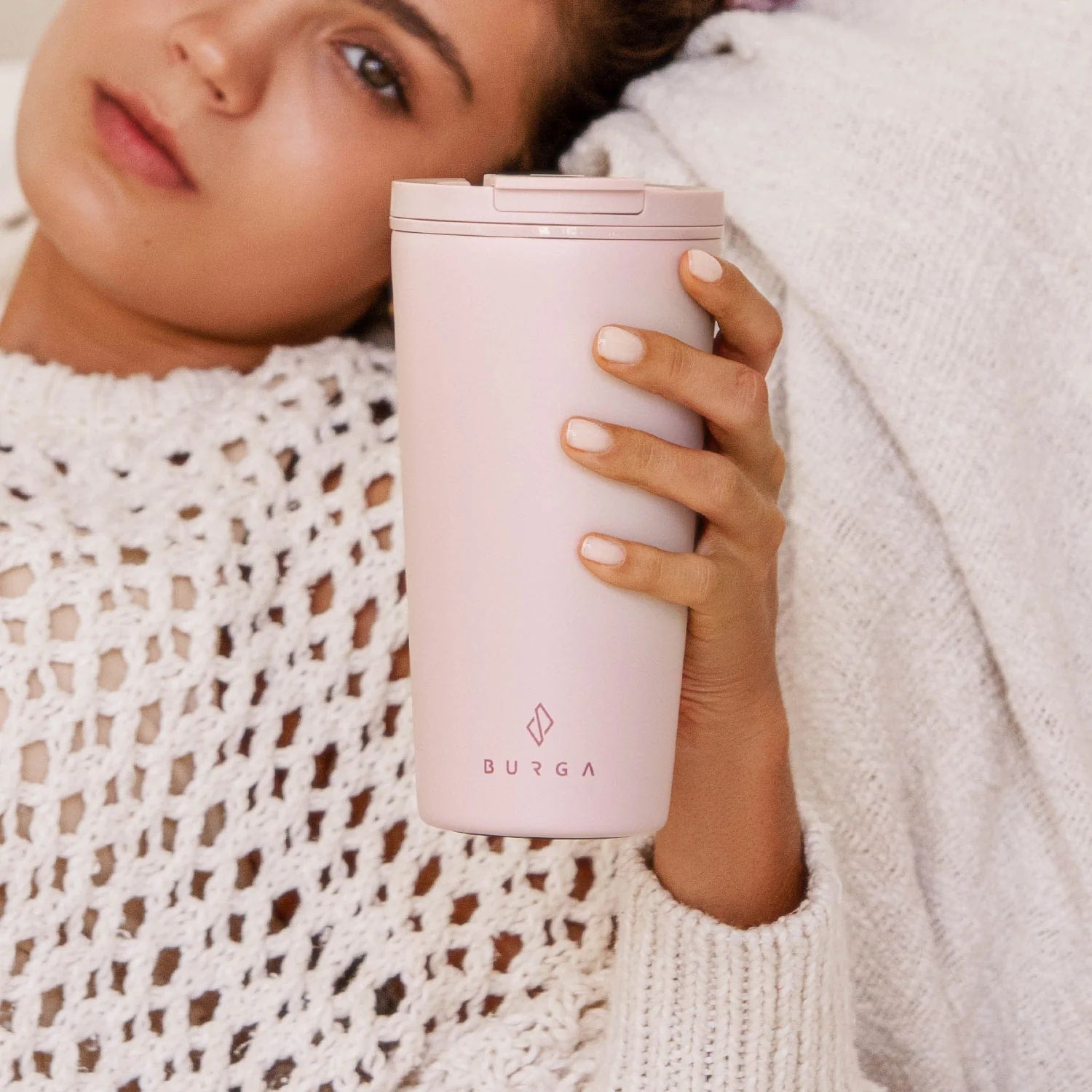 Burga COFFEE - CUP Κούπα Θερμός από Ανοξείδωτο Ατσάλι - 470ml - Blush Pink