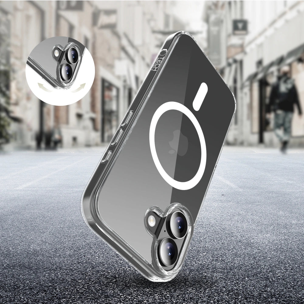 Tech-Protect iPhone 17 - Flexair Hybrid MagSafe - Σκληρή Θήκη με Πλαίσιο Σιλικόνης και MagSafe - Διάφανη
