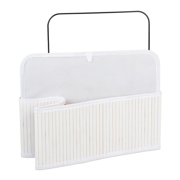 Relaxdays Καλάθι Αποθήκευσης από Bamboo - White / Creme / Black - 4052025901257