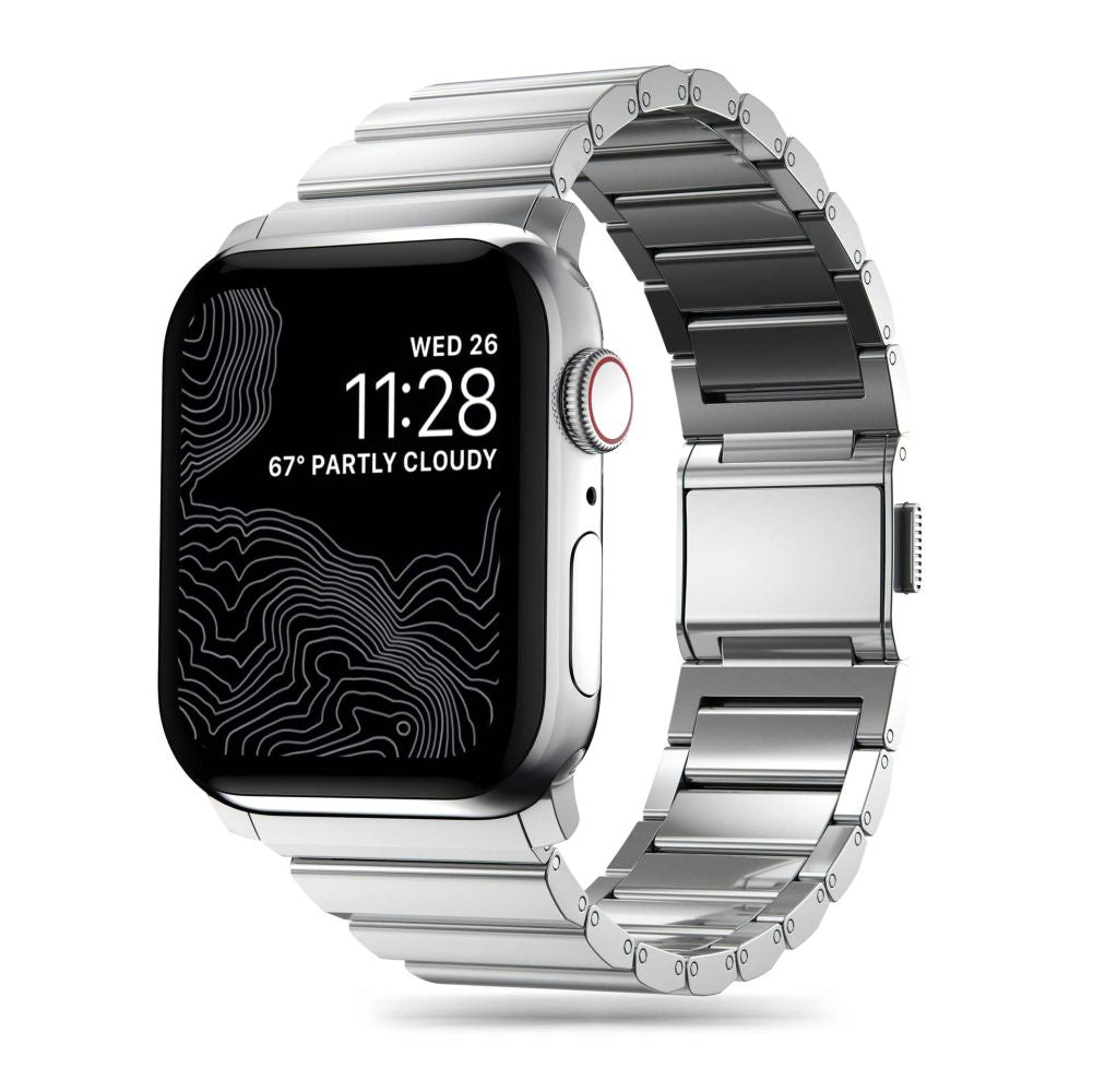 Tech-Protect Λουράκι Apple Watch 4/5/6/7/8/9/10/11 - SE (1/2/3) - ULTRA (1/2/3) - 44/45/46/49mm SteelBand από Ανοξείδωτο Ατσάλι - Silver