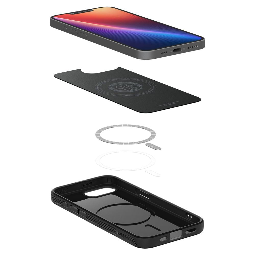 Spigen iPhone 16e Liquid Air Mag - Θήκη Σιλικόνης με Magsafe - Matte Black