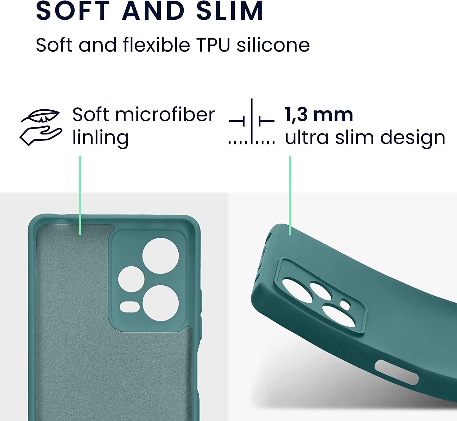 KW Xiaomi Redmi Note 12 Pro Θήκη Σιλικόνης Rubberized TPU - Arctic Night - 60733.207