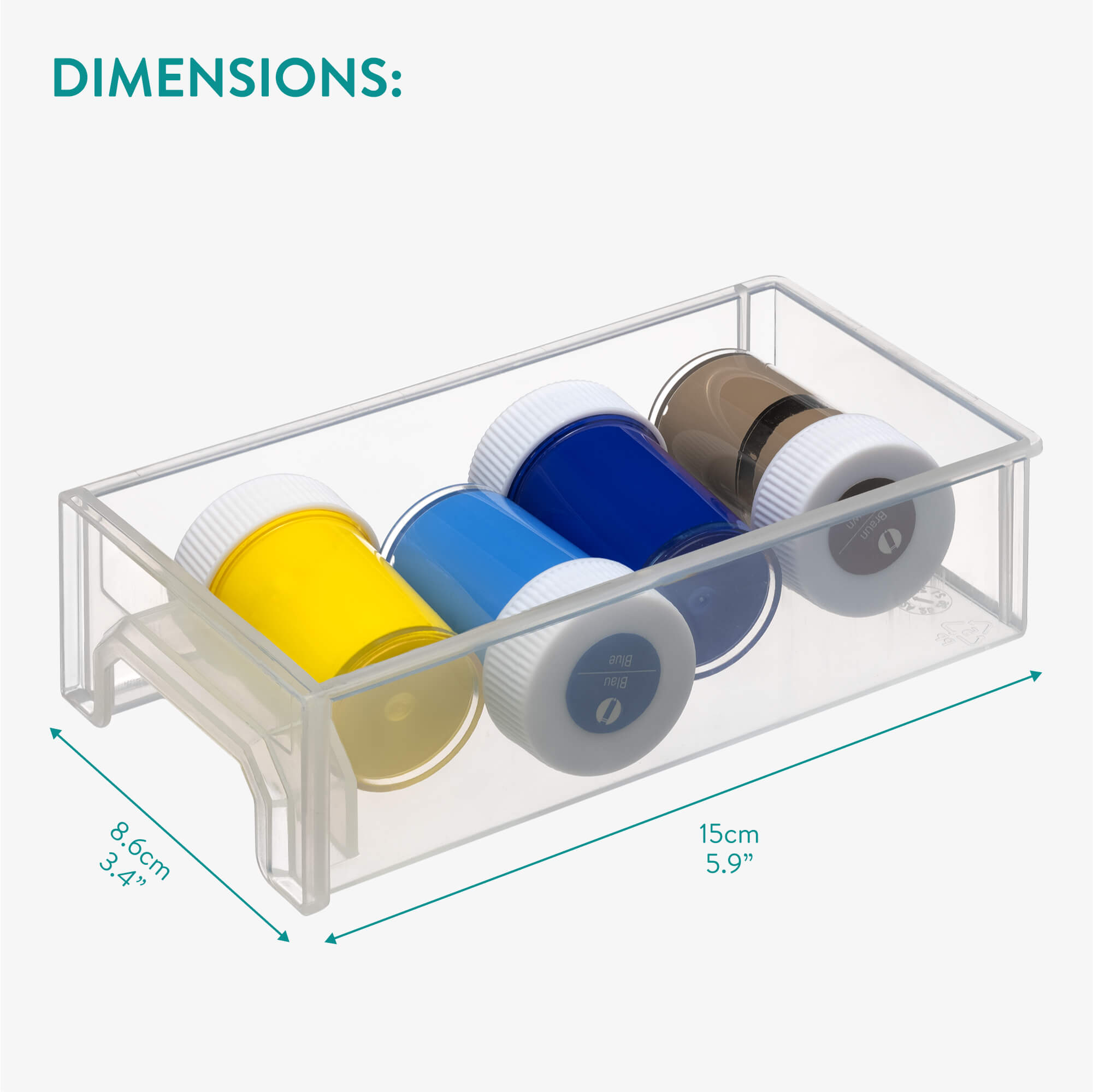 Navaris Σετ με 18 Συρτάρια Οργάνωσης - 15 x 8.6 x 4.9 cm - Black - 61952.01