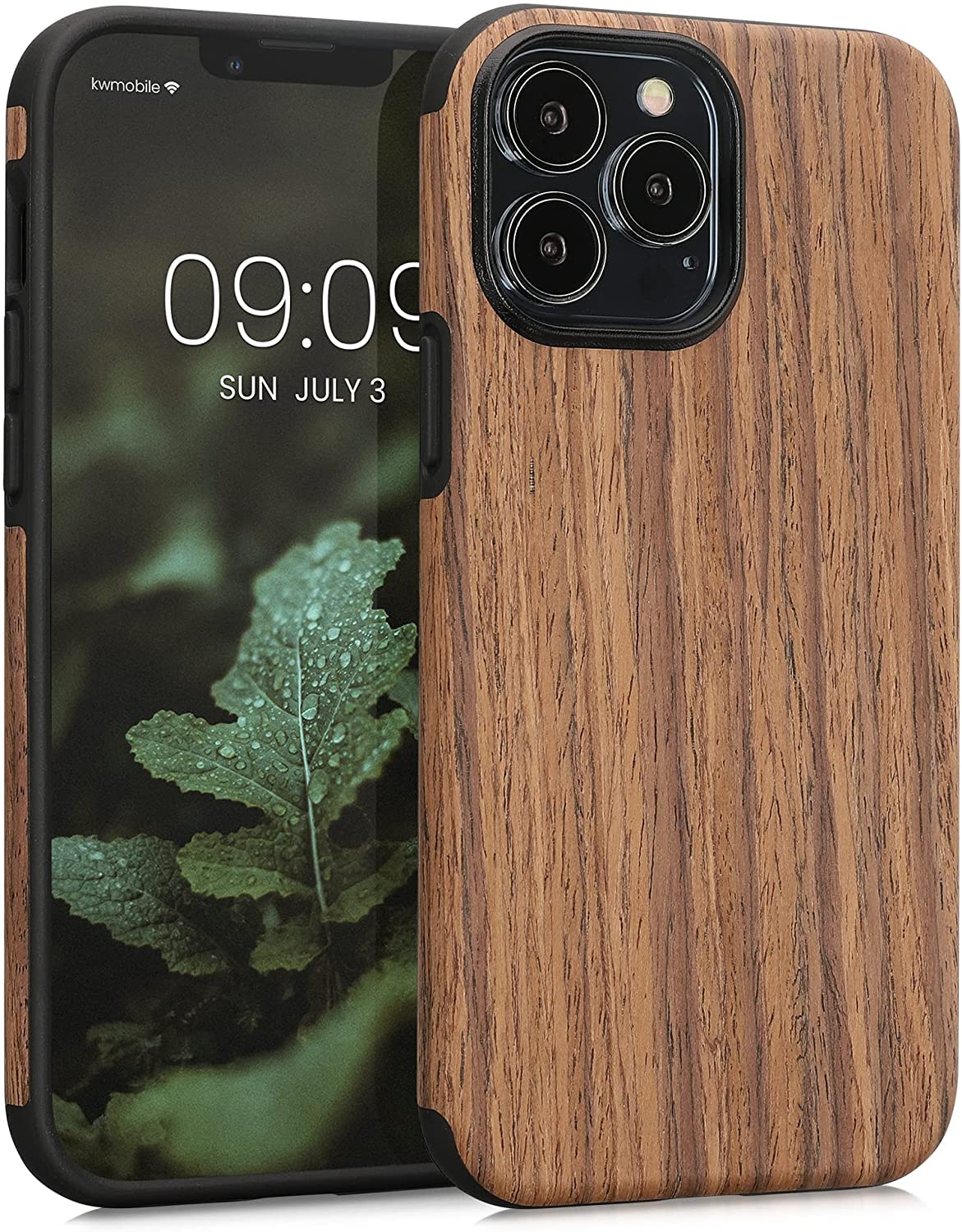 KW iPhone 13 Pro Max Θήκη Σιλικόνης TPU Design Two-Tone Wood - Woodgrain Brown - 58304.01