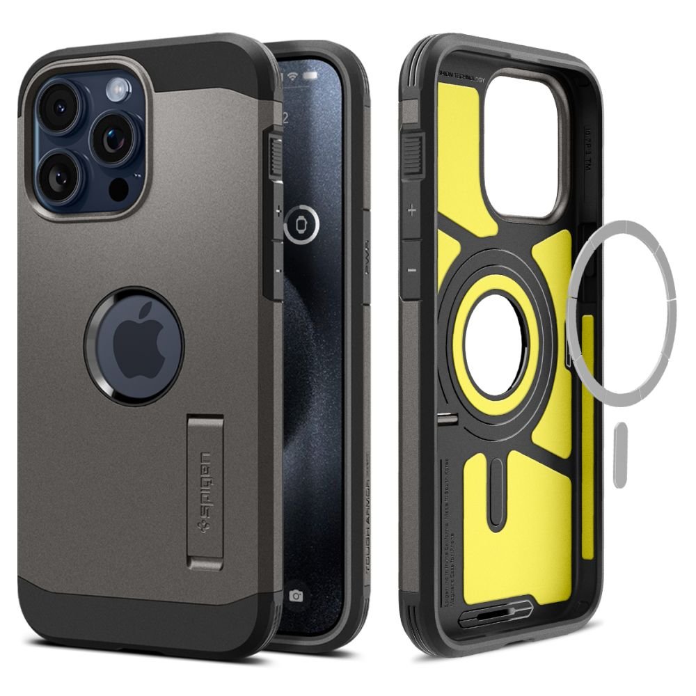 Spigen iPhone 15 Pro Tough Armor Mag Σκληρή Θήκη με MagSafe - Gunmetal
