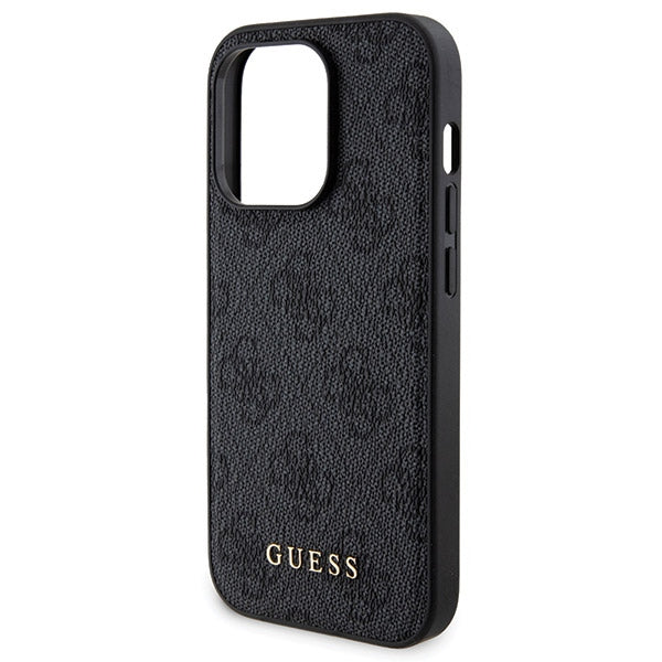 Guess iPhone 15 Pro Max - 4G Metal Logo Σετ MagSafe Σκληρή Θήκη με Επένδυση Συνθετικού Δέρματος και Powerbank 5000mAh - Black - GUBPM5P15X4GEMGK