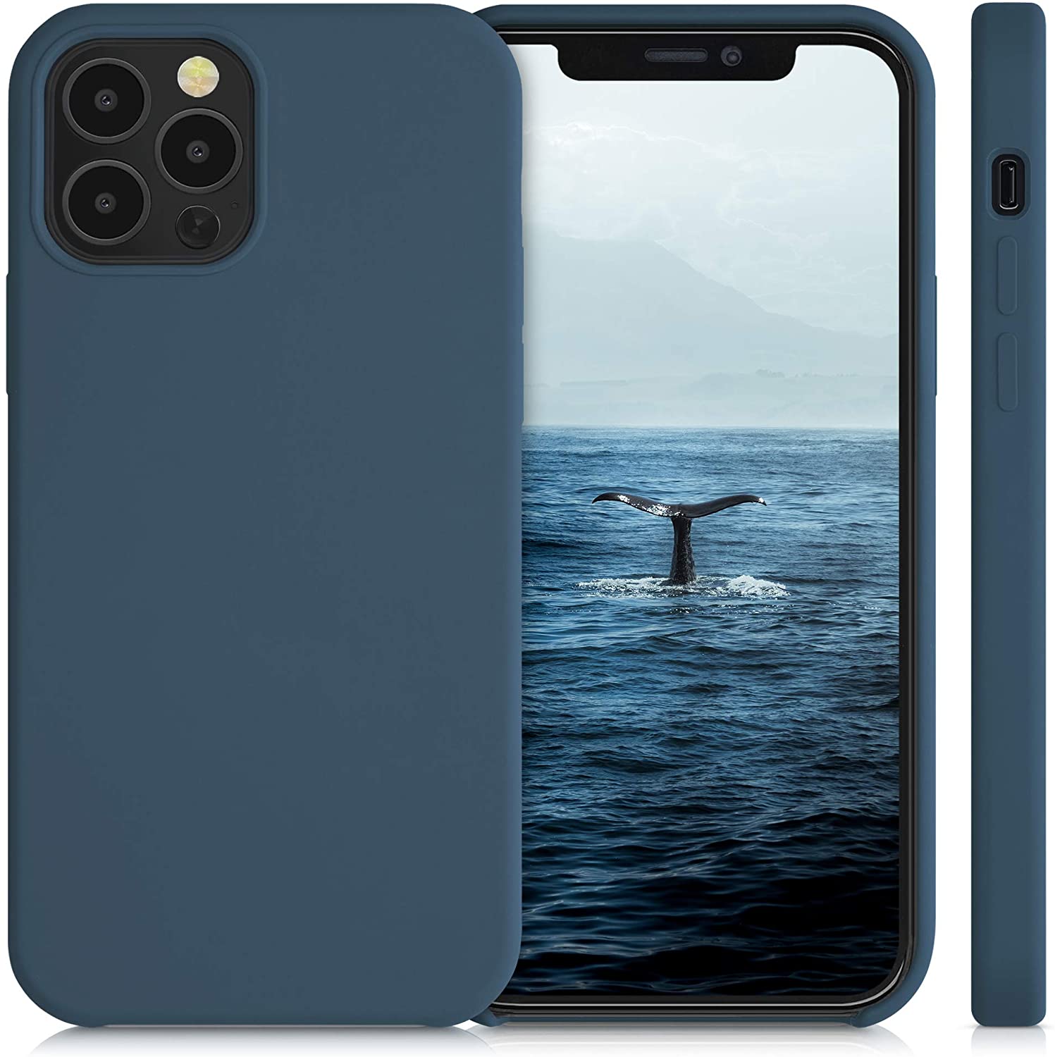 KW iPhone 12 / iPhone 12 Pro Θήκη Σιλικόνης Rubber TPU - Slate Gray - 52641.202