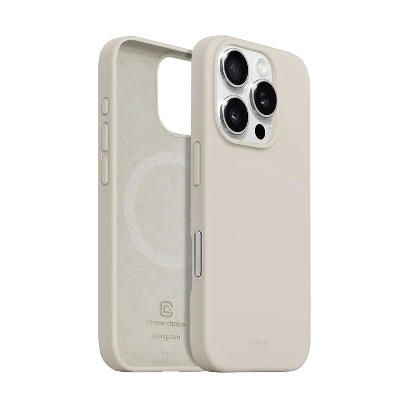 Crong iPhone 16 Pro Max Color Cover Magnetic - Θήκη Σιλικόνης με MagSafe - Stone Beige