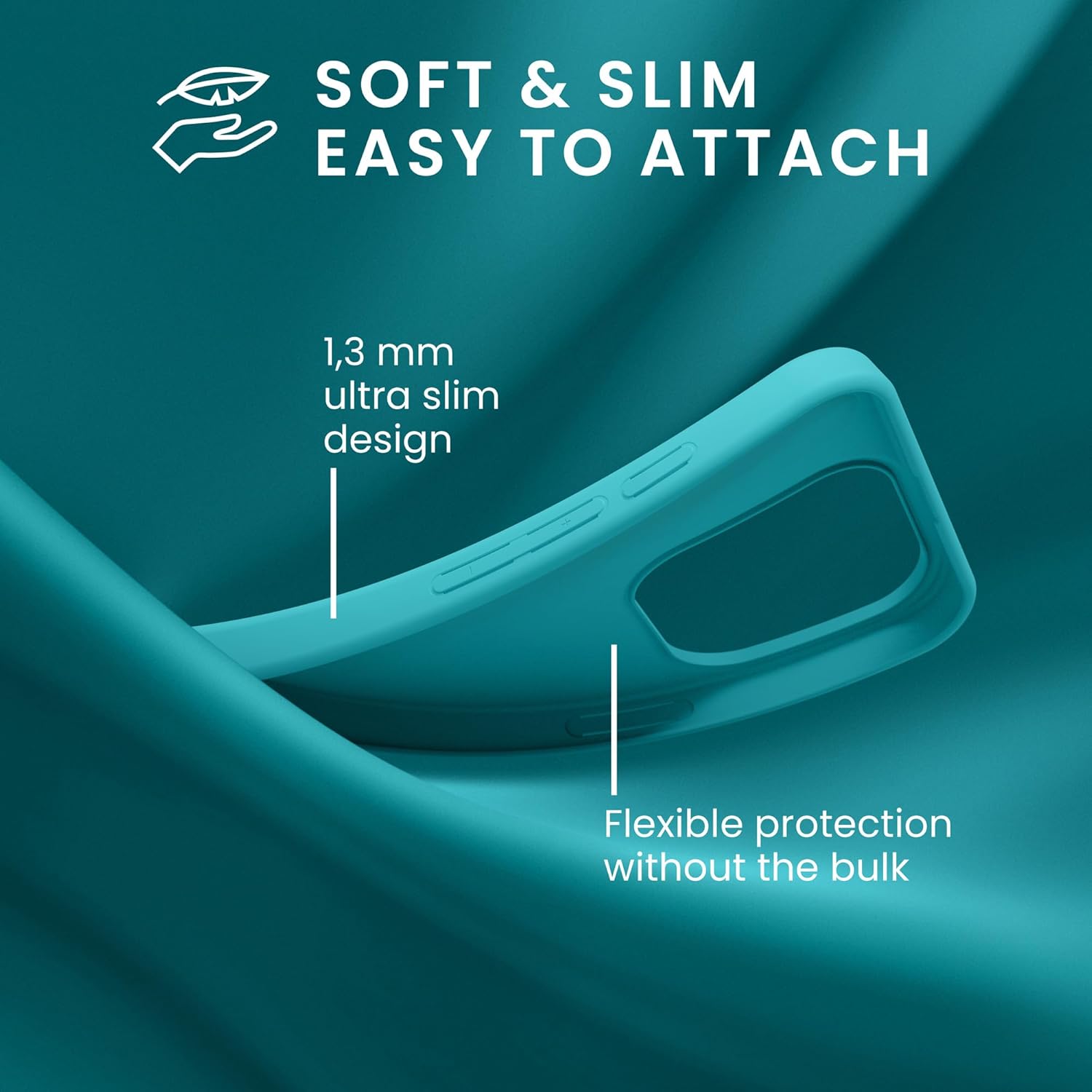 KW iPhone 16 Pro Λεπτή Θήκη Σιλικόνης TPU - Matte Petrol