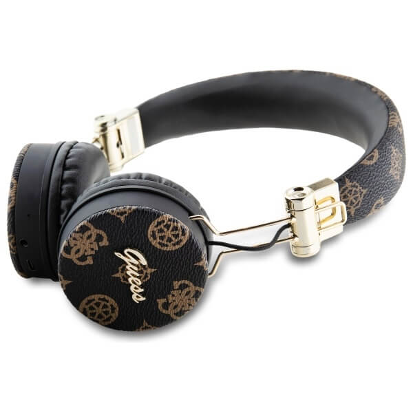 Guess Over-Ear Peony Script Round Shape - Ασύρματα Bluetooth Ακουστικά - Black