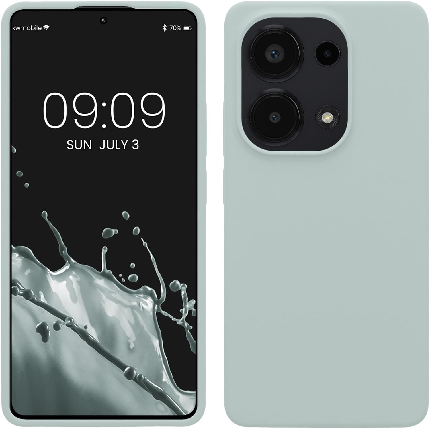 KW Xiaomi Redmi Note 13 Pro 4G Θήκη Σιλικόνης Rubberized TPU - Cool Mint