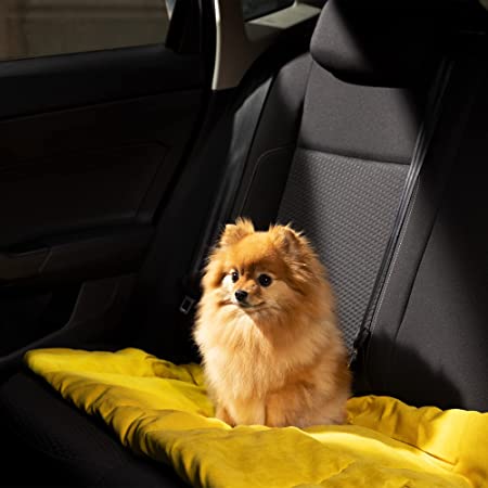 Navaris Φορητό Κρεβάτι για Κατοικίδια - 86.5 x 65 x 1 cm - Yellow - 55579.06